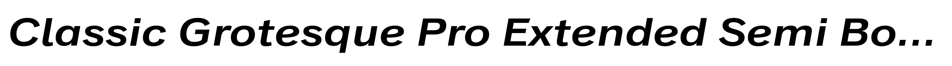 Classic Grotesque Pro Extended Semi Bold Italic